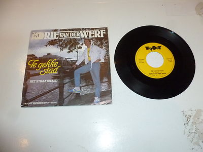 ADRIE VAN DER WERF - Te Gekke Stad - 1983 Dutch 7'' Juke Box Vinyl Single