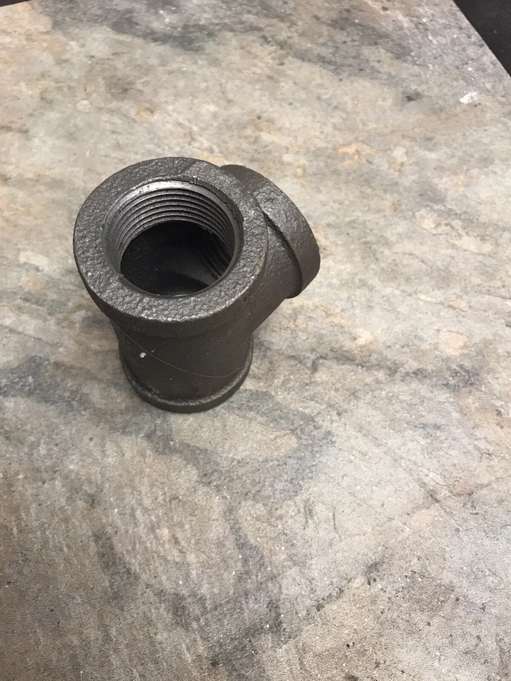 New! Black Malleable  Iron TEE 1”Npt WARD Pipe  Female MADE IN USA! - Image 2 of 2
