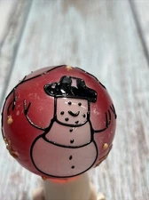 Christmas Night Light Plug In Red Snowman.EUC,ships Within 24 Hours