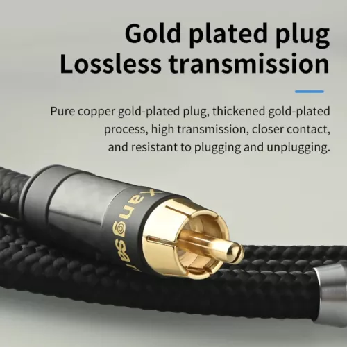 5N OCC Digital Koaxial Audio Kabel 75 Ω Subwoofer Ausgang SPDIF TV Endstufe - Bild 3 von 6
