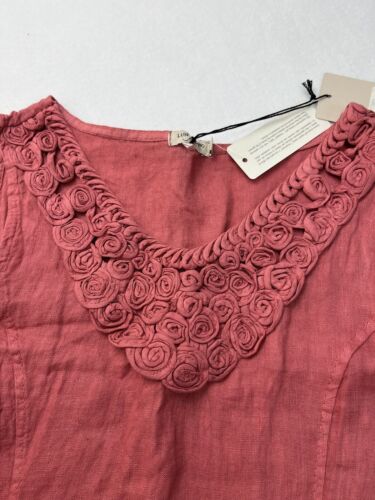 Lungo L'Arno Lagenlook 100% Linen Dress Size XS NWT - Picture 4 of 9