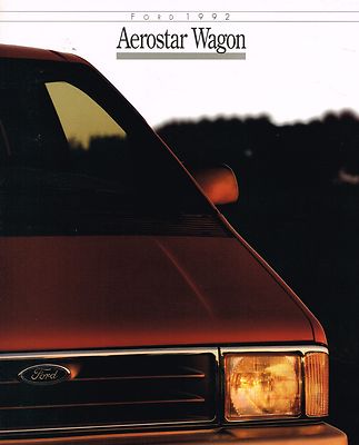 1992 Ford AEROSTAR WAGON MiniVan Brochure / Catalog:XL,+ Plus,XLT
