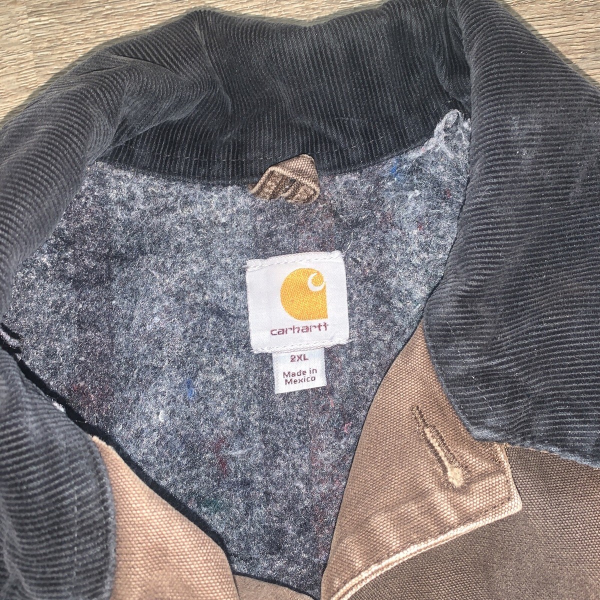 Vintage Carhartt C02 DKB Brown Blanket Lined Chore Jacket