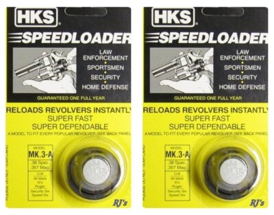 2 Pack HKS MK3A Speed Loader 38/357 Colt MK3 MK5 King Cobra  6 shot Free Ship!!