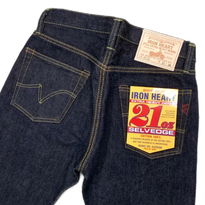 IRON HEART 463S 21oz Selvedge denim sneaker cut Made in JAPAN NEW