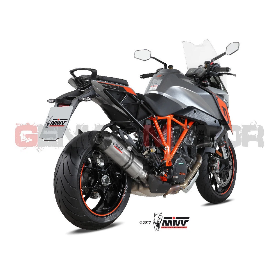 Scarico MIVV Oval Titanio Con Coppa Carbonio Ktm 1290 Superduke Gt 2016 > 2023 - Immagine 2 di 4