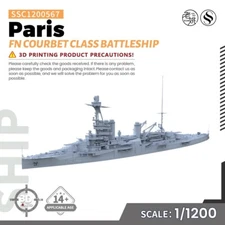 SSMODEL SSC1200567 1/1200 Military Model Kit FN Paris Courbet Class Battleship