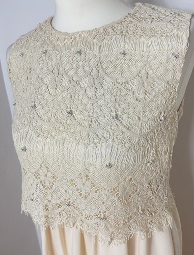 Benetton Cream Lace Dress Size XS - Picture 3 of 19