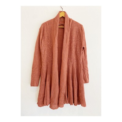 pink sequin cardigan