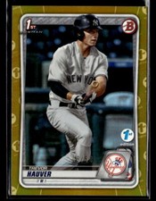 Trevor Hauver #'d /50 - 2020 Bowman Draft 1st Edition Gold Foil Parallel Yankees
