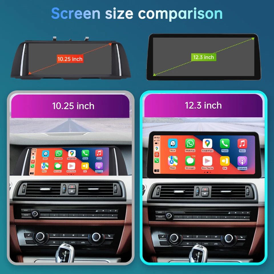 10.25'' Wireless CarPlay Touch Scree For BMW 5 Series F10 F11 F18 NBT 2012-2017 - Изображение 4 из 4