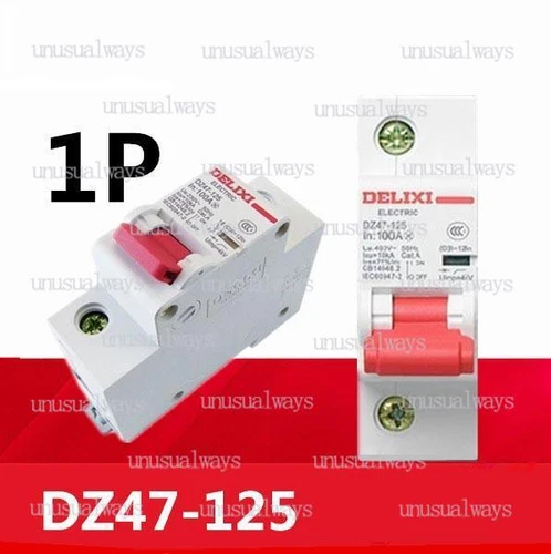 ONE DELIXI high current circuit breaker air switch DZ47-125 1P 80A 100A 125A New