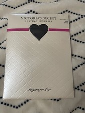 Victoria  s Secret Lasting Luxuries Control Top Sheer Pantyhose Almost Black S