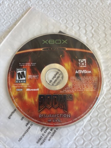 Doom 3 Resurrection of Evil (Xbox, 2005) Disc Only - Picture 3 of 3