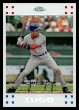 2007 Topps Chrome Julio Lugo #7 White Refractor /660 Boston Red Sox