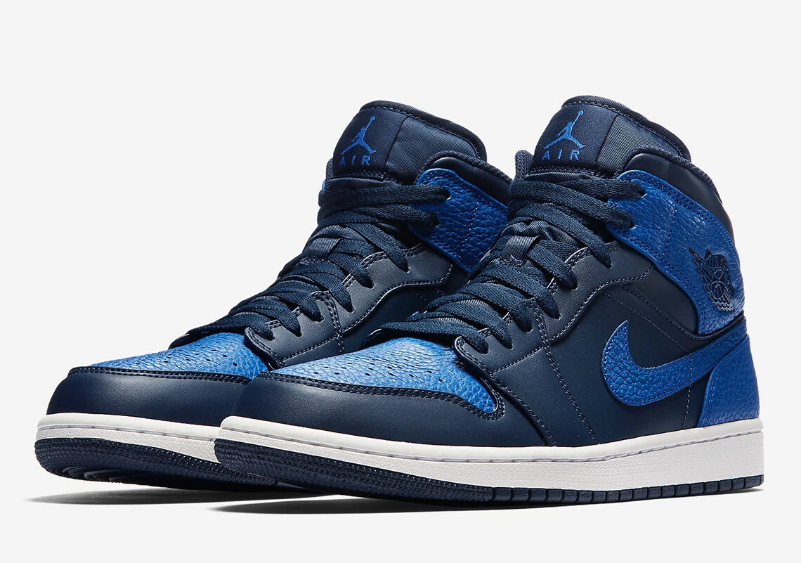 NIKE AIR JORDAN 1 MID u0026#034;OBSIDIAN GAME ROYALu0026#034; (554724 412) VARIOUS  SIZES | eBay