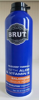 Rare Brut Revolution Fragrance Tri-Guard Balancing Shave Foam Shaving Cream 9.5