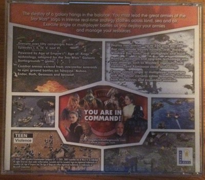 Jeu Star Wars Galactic Battlegrounds - PC, Version PAL Avec Notice - Bon état