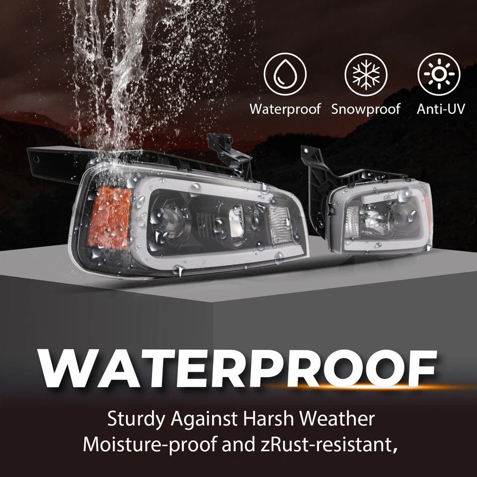 LED Projector Headlights Headlamps For Dodge Charger 2006-2010 Left & Right - Imagem 3 de 4