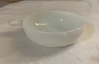 Glasbake White Milk Glass Bowl with Handle #241 Solid White Chili Soup Vintage