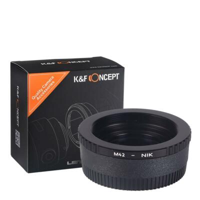 K&F Concept Adapter, M42 Objektiv auf Nikon Mount Kamera mit Glass Optik M42-NIK