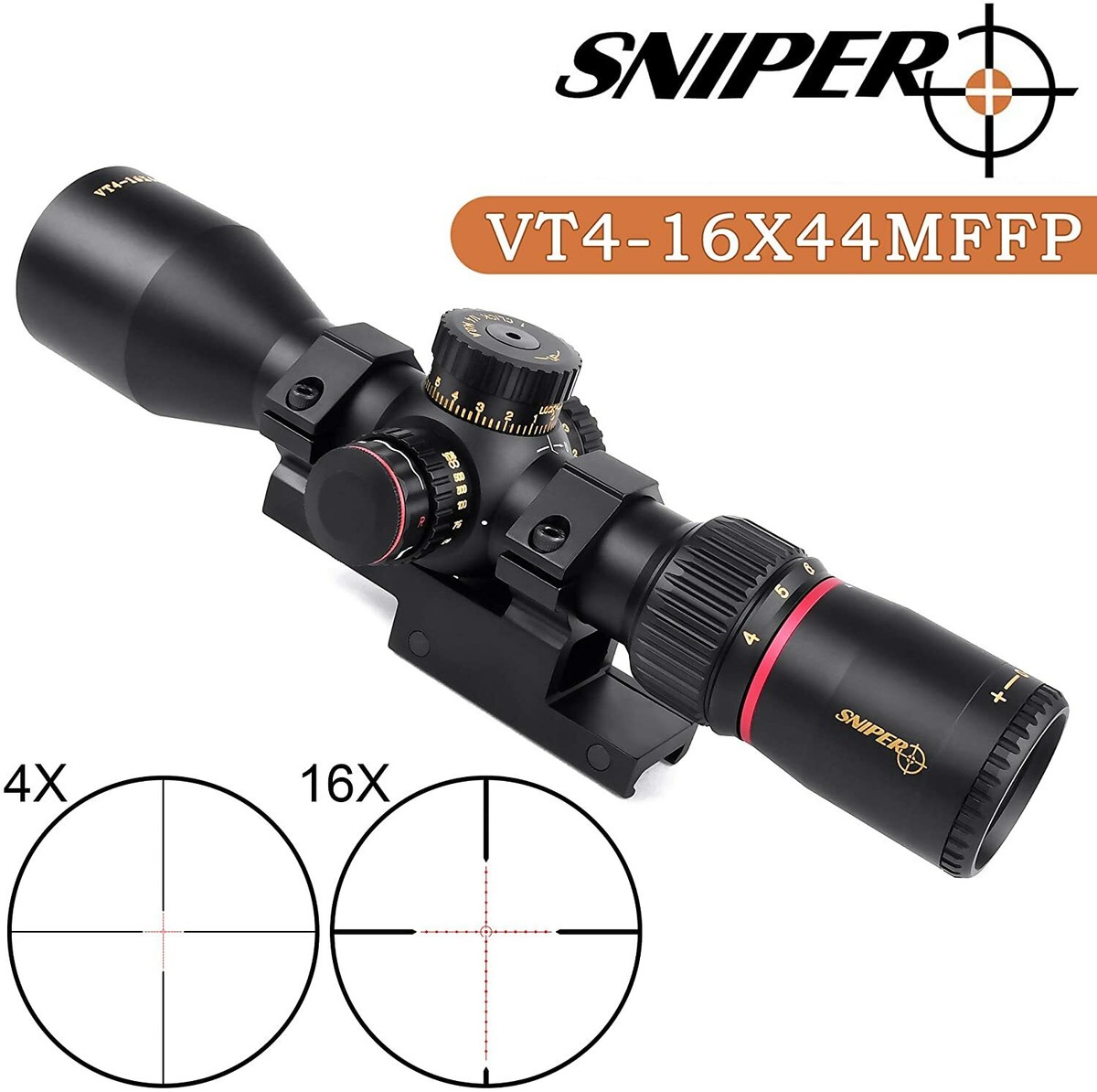 Sniper VT4-16x44 First Focal Plane (FFP) Compact Riflescope 30mm