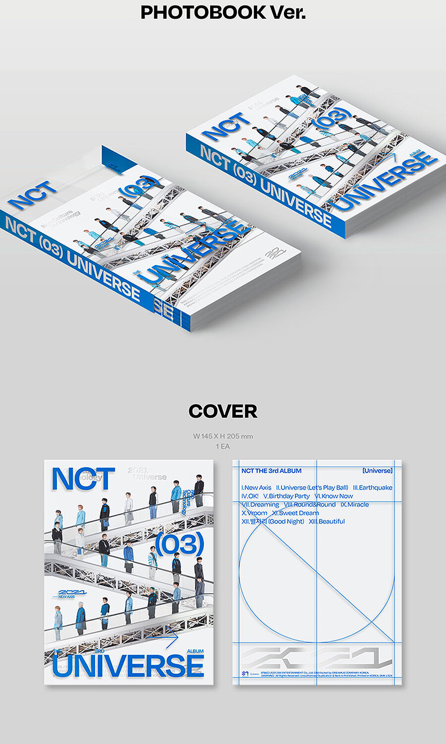 NCT [UNIVERSE] 3rd Album CD+Photo Book+2 Card+Sticker+Fold Poster+