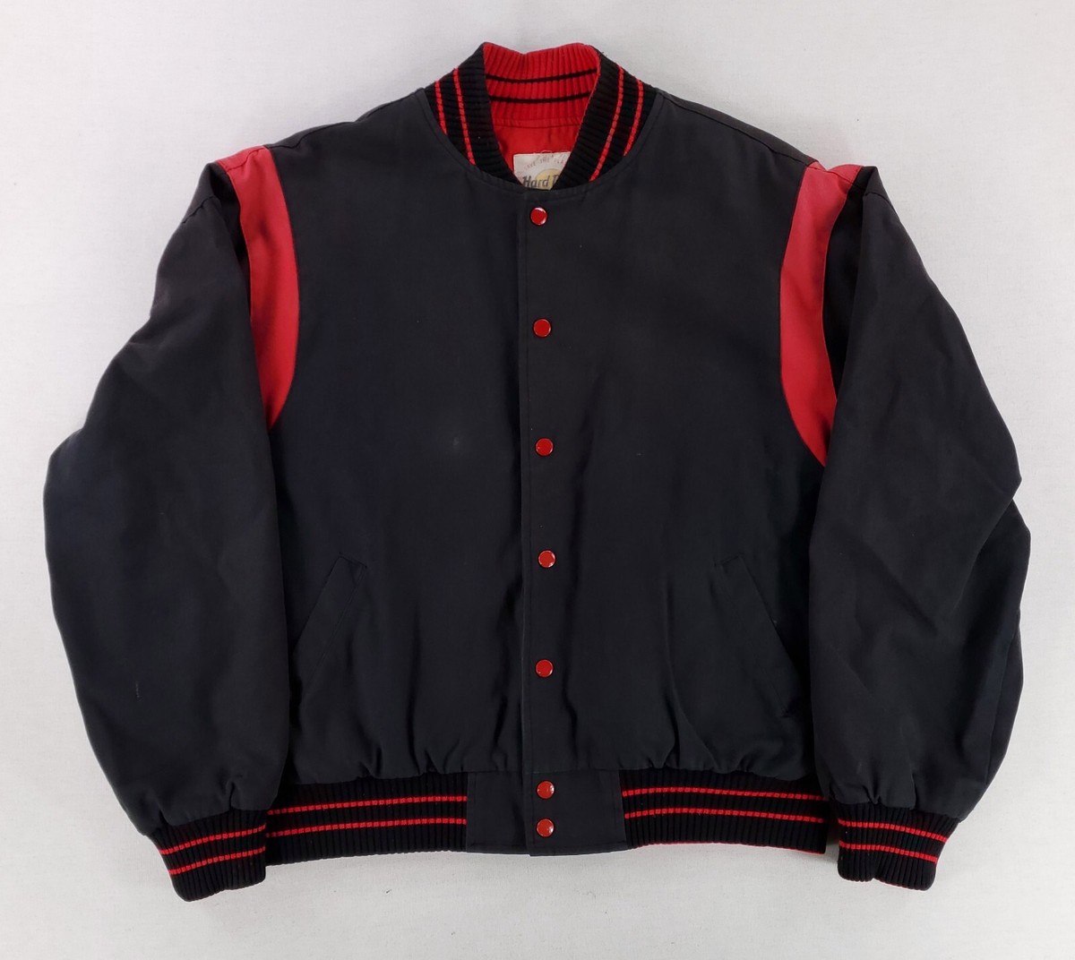 Hard Rock Cafe Tokyo VTG 80s 90s Varsity Letterman Jacket Red