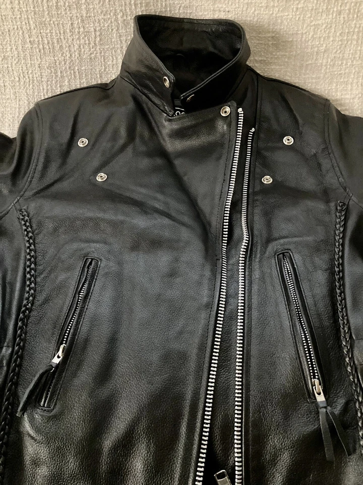 Rocky Mountain Hides Genuine Buffalo Leather Motorcycle Jacket Womens M Foto 4 de 4