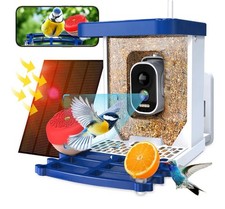 Smart AI Recognition Bird Feeder W/Camera Solar Ultra Wide HD Res. Videos Photos