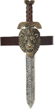 Roman Sword Gold Lion Sheath Toy Fancy Dress Up Halloween Costume Accessory