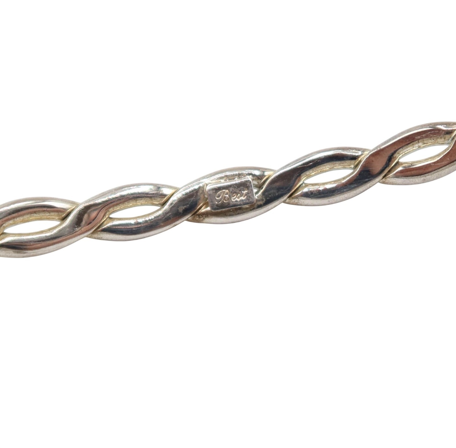 Silver Tone Solid Braided Collar Choker Necklace … - image 7