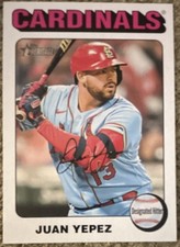 Topps Heritage 2024 Juan Yepez #18 SP White Border Cardinals Baseball MLB