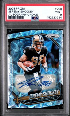 2025 Panini Prizm Jeremy Shockey #200 Autograph Choice PSA 9
