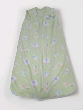 Halo green fleece sleep sack Small 0-6 months elephants giraffes