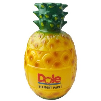 Dole Hawaii Pineapple Tiki Bar Tropical Bank Cup Plastic Souvenir Belmont Park