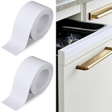 PVC White Cabinet Edge Protector Tape 2 Rolls Self Waterproof Material