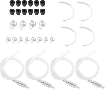 4Set Brake Bleeder Kit,Brake Fluid Bleeder Kit Includes 4PCS Brake Bleeder Hose,