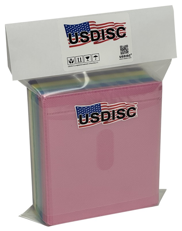 2000 USDISC Plastic Sleeves, Double-sided 2 Disc (Multicolor)