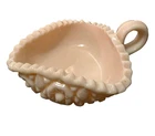 Vintage Pink Milk Glass Nappy /Bon-Bon Dish