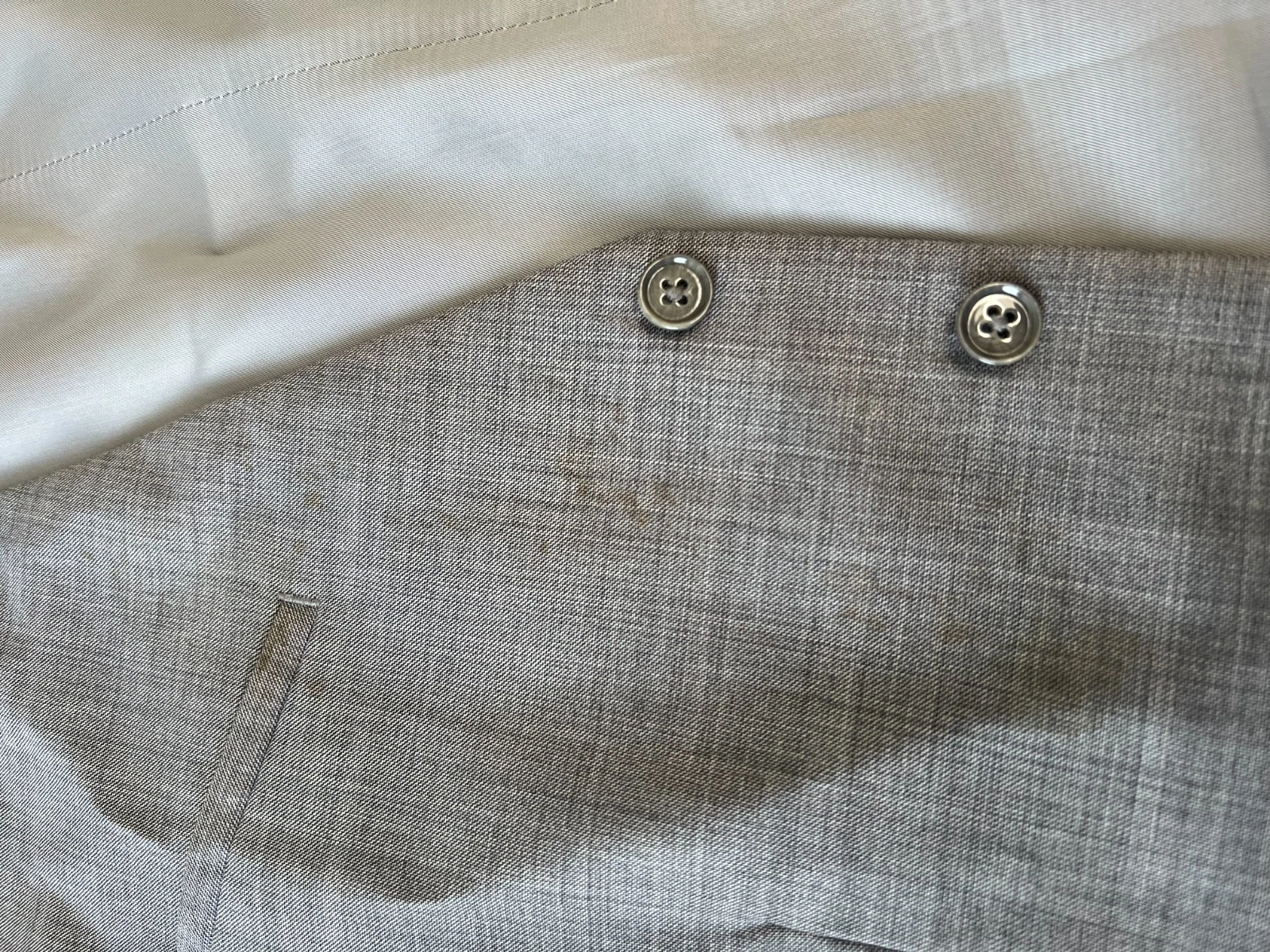 Express Men Vest EXTRA LARGE Gray Sleeveless 5 Button Classic Fit Jacket STAIN