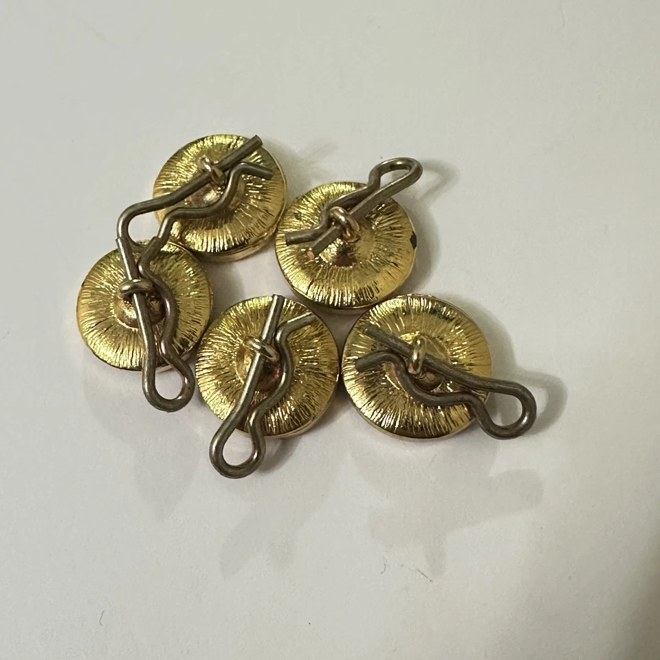 5 Burgundy Resin Brass 5/8” Buttons Athena/Minerva Woman Goddess Helmet Soldier - Image 2 of 4