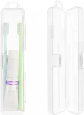 Portable Toothbrush Case 2 PCS Travel Toothbrush Holders with Lid and Air-holes