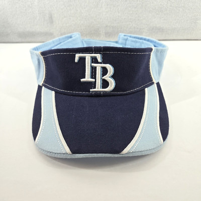 TAMPA BAY RAYS Visor CHEVROLET Logo 2-Tone Blue Hook & Loop Strap *READ DESC.*