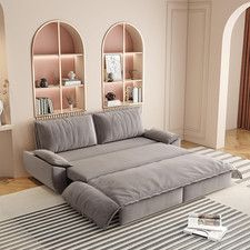 Convertible Loveseat Sleeper Sofa Bed - 3 in 1 Cloud Upholstered Couch