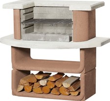 Buschbeck Grillbar Kansas BBQ Kohlegrill Holzgrill Feuerstelle Feuer Gartenfeuer