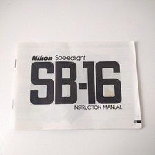 Vintage Nikon SB-16 Speedlight Instruction Manual Japan Flash Guide Booklet 1984