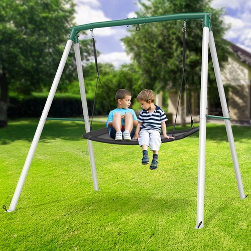 Trekassy Heavy Duty Swing Set for Kids Adult with Metal Frame 60" Platform Swing - Picture 5 of 9