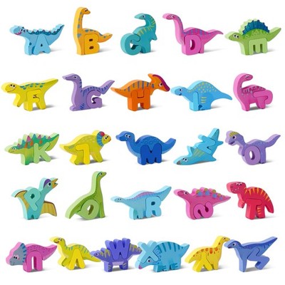 Wooden Puzzles, Montessori Learning Toys, ABC Alphabet Puzzle for Ages 3-5, C...