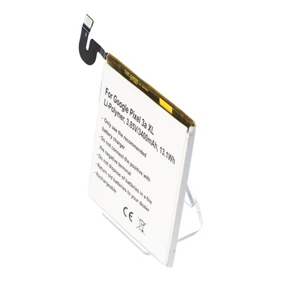 Akku passend für Google Pixel 3a XL, Li-Polymer, 3,85V, 3400mAh, 13,1Wh, built-i